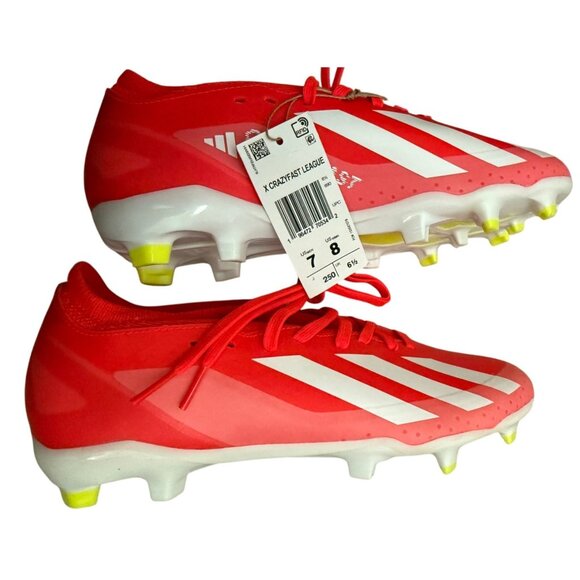 Adidas X Crazyfast League FG Soccer Cleats Red White Men 7 Women 8 Width D NWOB - Picture 9 of 11